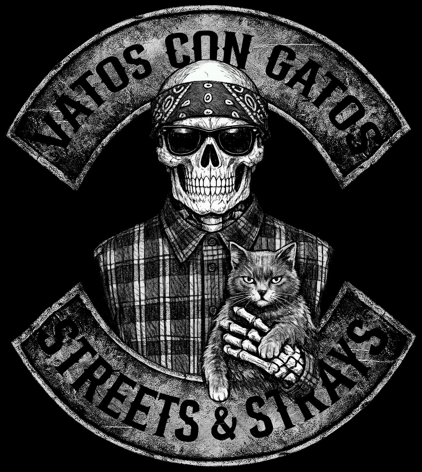 Vatos Con Gatos Graphic Tee