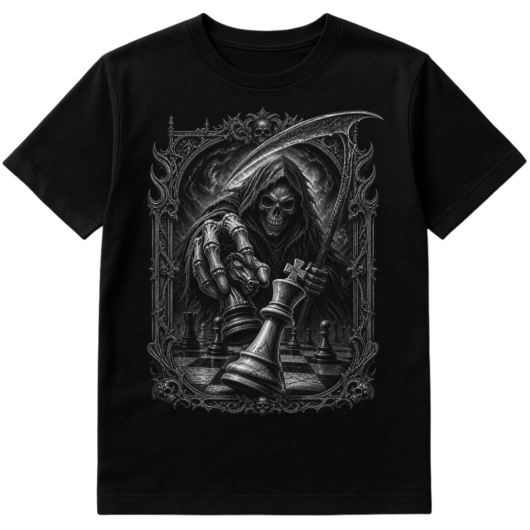 “Check Mate” – Grim Reaper Chess T-Shirt