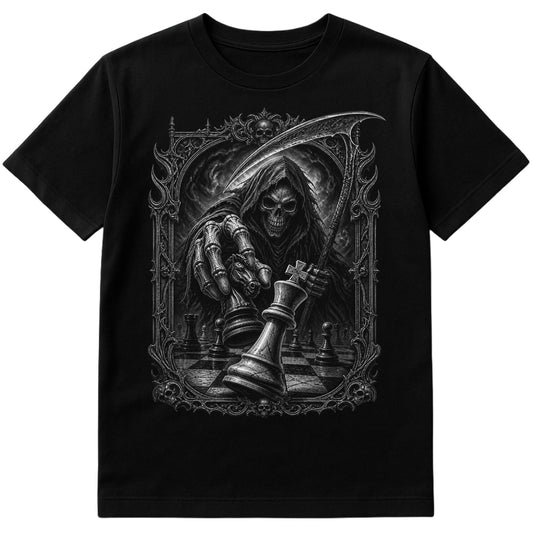 “Check Mate” – Grim Reaper Chess T-Shirt